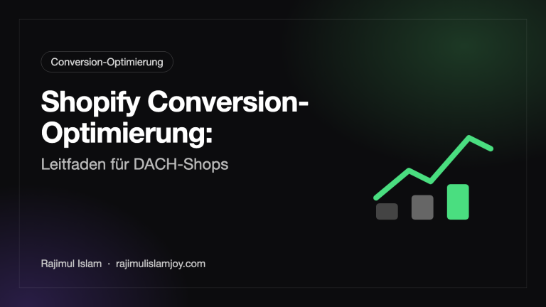 Shopify Conversion-Optimierung: Leitfaden für DACH-Shops